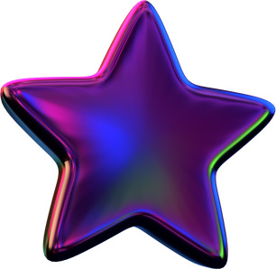 Neon 3D Star